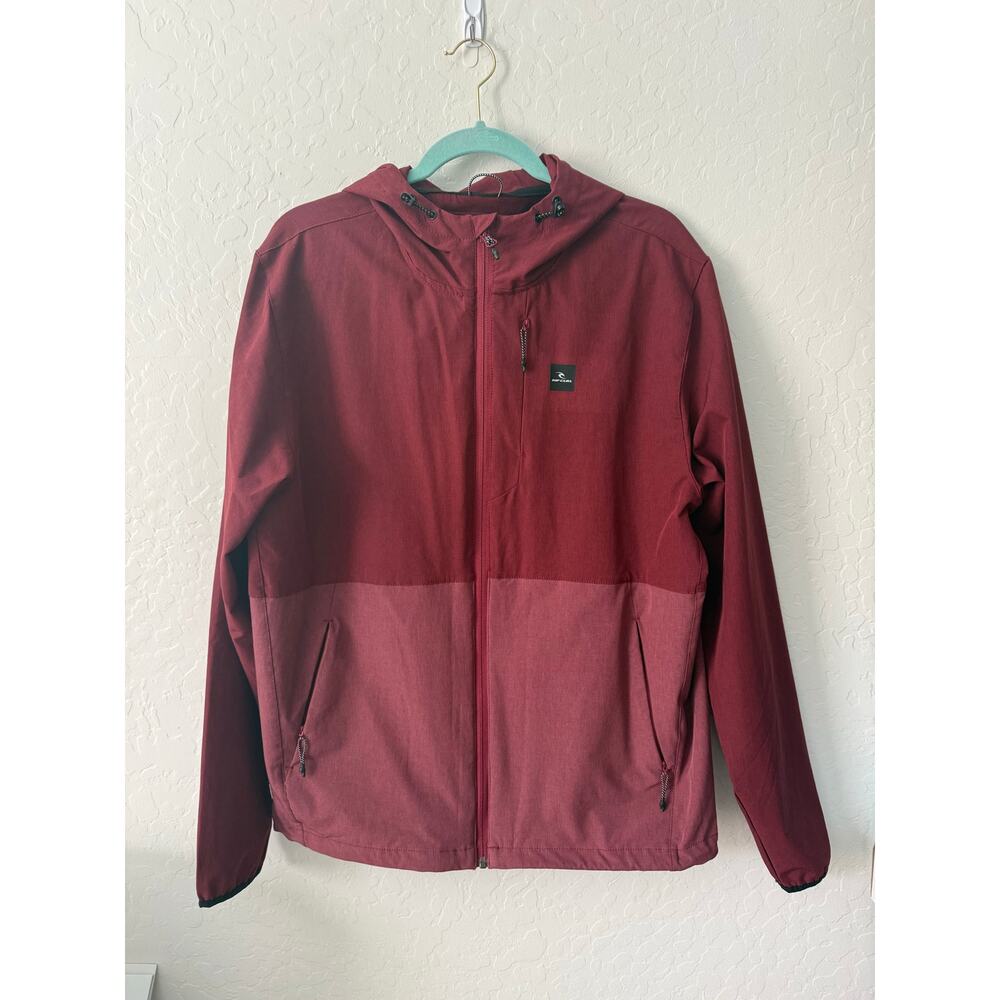 Rip Curl Elite Anti-Series Red Zip Through Jacket Men's Large